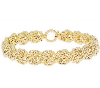 8 Sparkle Diamond Cut Love Knot Bracelet 14K Gold, 7.3g —