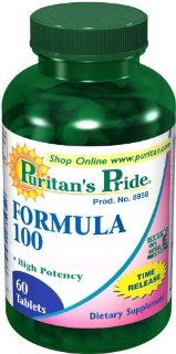 Puritan's Pride Formula 100 Multivitamins Timed Release 60 Tablets Health & Personal Care