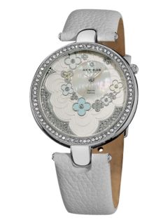 Womens Diamond & Grey Floral Watch by Akribos XXIV