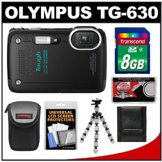 Olympus Tough TG 630 iHS Shock & Waterproof Digital Camera (Black) with 8GB Card + Case + Flex Tripod + Accessory Kit  Point And Shoot Digital Cameras  Camera & Photo
