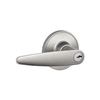 Dexter J54DOV630 Satin Stainless Steel Keyed Entry Single Cylinder Keyed Entry Leverset from the Dover Series   Door Levers  