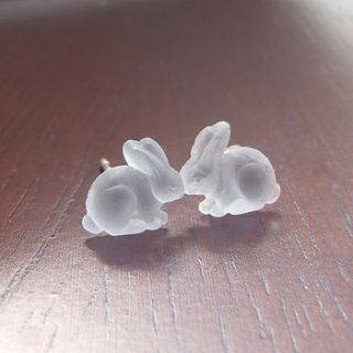 little bunny vintage glass earrings by evy designs