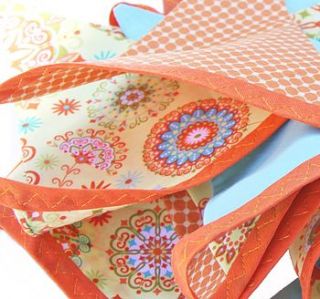 cotton fabric bunting 'sun burst' by hollie lollie