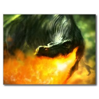 Fire Breathing Dinosaur or Dragon by Michael Maher Post Cards