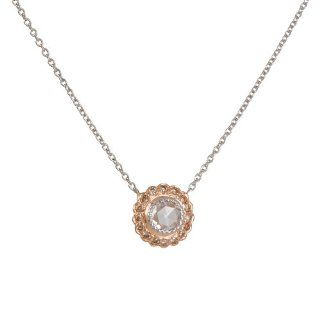 SETHI COUTURE  Rosecut White and Champagne Diamonds Necklace Pendant Necklaces Jewelry