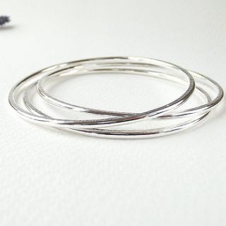 silver threads stacking bangle by silversynergy
