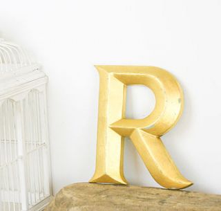 vintage 'r' shop front letter by bonnie and bell