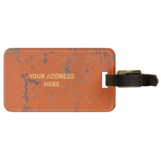 Flaky, scratched red paint. Faux rust and grunge Travel Bag Tag