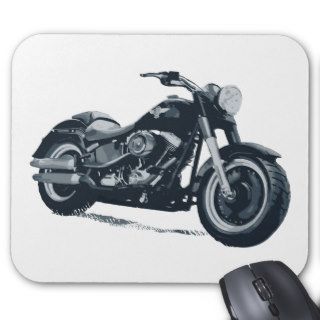 Every Boy loves a Fat Blue American Motorcycle Mousepads