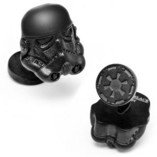 Star Wars Matte Black Stormtrooper Helmet Cufflinks Clothing