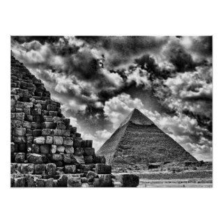 Pyramids in Giza, Cairo, Egypt Print