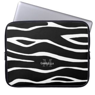 onogram Zebra Laptop Computer Sleeves