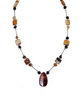 Tania's Treasures Jewelry "Tuscan Flair" Pendant Necklace, Mookaite, .925 Sterling Silver, 21" Tania's Treasures Jewelry Jewelry