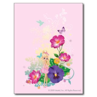 Thumbelina with flowers post cards