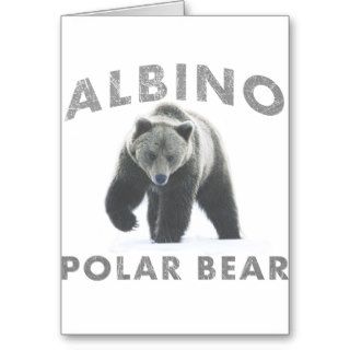 albino polar bear card