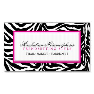 Modern Zebra Print Business Cards