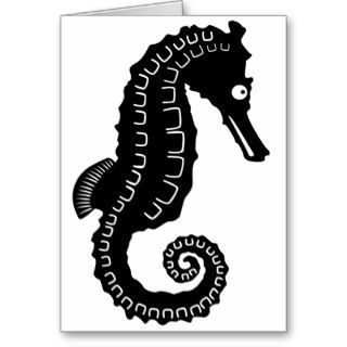 Seahorse Silhouette Card