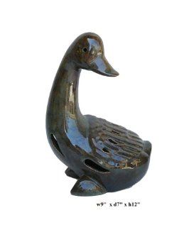 Ceramic Gray Water Duck Home Decor Figure Ass651   Collectible Figurines