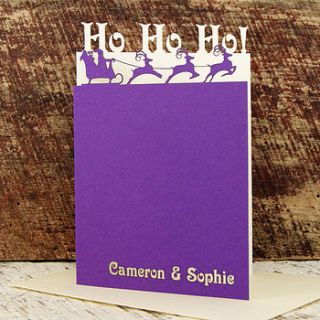 pack of 'ho ho ho' christmas cards by urban twist