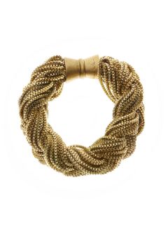 Gold Braided Chain Bracelet by Nicole Miller Jewelry