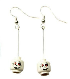 LEGO MiniFig Skeleton Skull Halloween Dangle Earrings Jewelry Jewelry