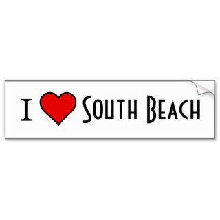 ~I Love South Beach~ BUMPER STICKER