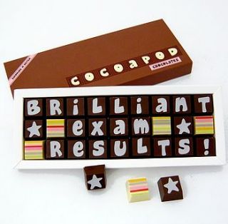 personalised chocolate for exams by chocolate by cocoapod chocolate