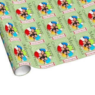 Personalized Family Holiday Photo Wrapping Paper