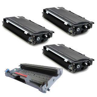 Brother TN350 Compatible Black Toner Cartridges and 1 DR350 Drum Unit (Pack of 4) Laser Toner Cartridges