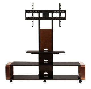 TransDeco TD655DB Multi Function 3 in 1 TV Stand with Universal Mounting System for 35 to 80 Inch LCD/LED TV   Television Mounts