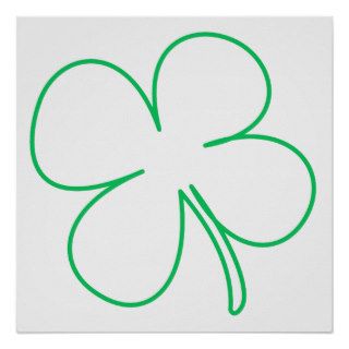 Shamrock Outline Posters