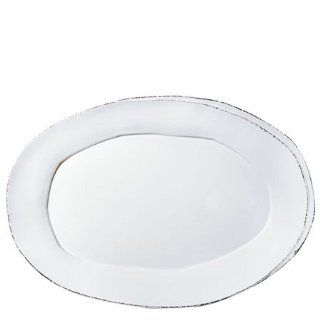 Vietri Lastra White Oval Platter LAS 2626W Kitchen & Dining