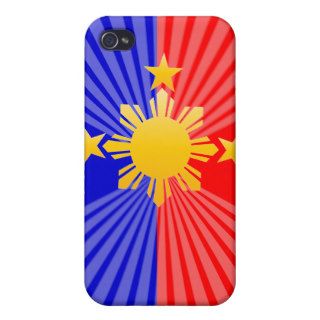Three Stars & A Sun Stylized Philippine Flag Case For iPhone 4