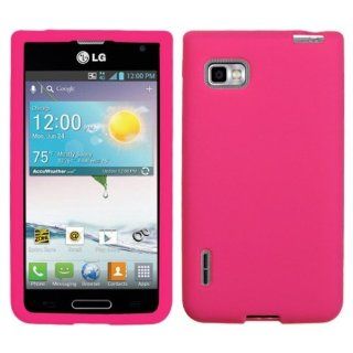 MYBAT Soft Skin Cover for LG Optimus F3 MS659   Carrying Case   Retail Packaging   Solid Hot Pink Cell Phones & Accessories