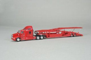 1/64th Red Kenworth T660 Car Hauler & Signboard Toys & Games
