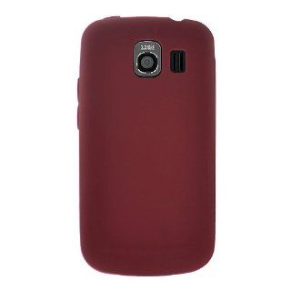 Amzer Silicone Skin Jelly Case for LG Vortex VS660   Maroon Red Cell Phones & Accessories