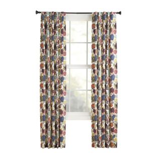 Style Selections Bernard 84 in L Floral Back Tab Curtain Panel