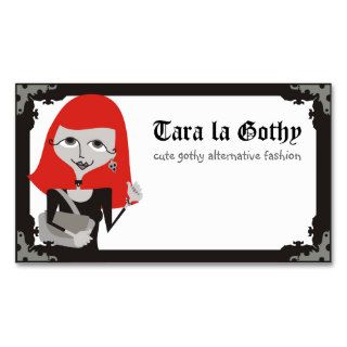 cute fashion accessories goth girl business cards