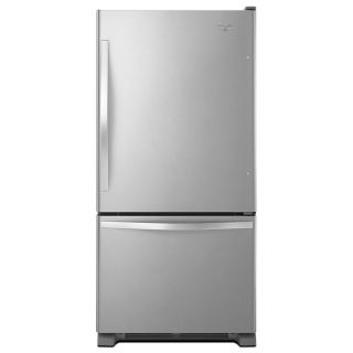 Whirlpool 21.9 cu ft Bottom Freezer Refrigerator with Single Ice Maker (Stainless Steel) ENERGY STAR