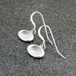rose quartz single drop earrings by kinnari