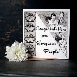 vintage wedding celebration card by do you punctuate?