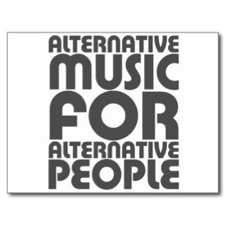 Alternative Music 4 Alternative People   Emo Rock Postcard