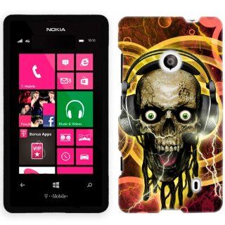 Nokia Lumia 521 Music Head Skull Phone Case Cover Cell Phones & Accessories