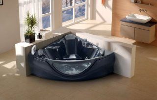 Jacuzzi Whirlpool Bathtub Computerized Massage Jets Built in Heater SPA Hot Tub FM  CD Model 657BK Black    
