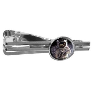 Apollo 11 Moon Landing   Astronaut Space Round Tie Bar Clip Clasp Tack   Silver   Other Products