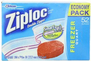 Ziploc Quart Economy Pack Freezer Bag, 52 Count Health & Personal Care