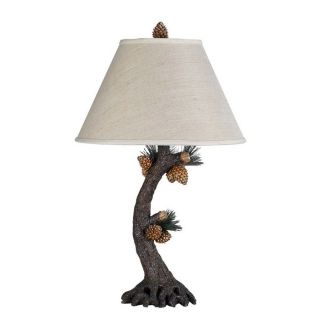 Cal Lighting 28 in 3 Way Switch Evergreen Indoor Table Lamp with Fabric Shade