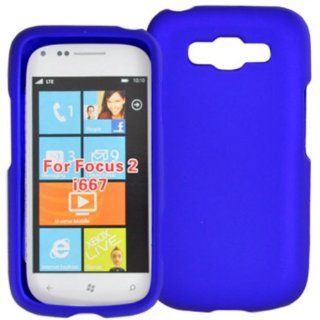 DECORO CRSAMI667BL Premium Protector Case for Samsung I667/Focus 2   1 Pack   Retail Packaging   Rubber Blue Cell Phones & Accessories