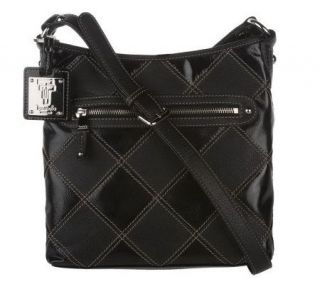 Tignanello Leather and Patent Quilted Crossbody Bag  —