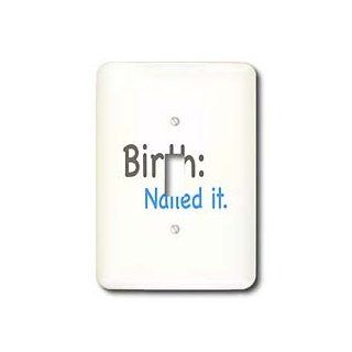 lsp_107315_1 EvaDane   Baby/Newborn Quotes   Birth nailed it. Baby Humor, Baby Boy, Blue   Light Switch Covers   single toggle switch   Wall Plates  